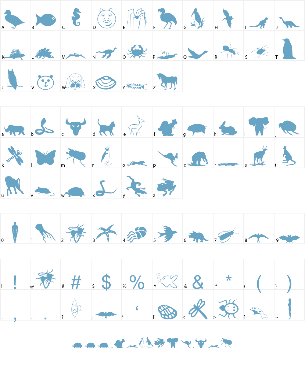 Animals 2 Font Character